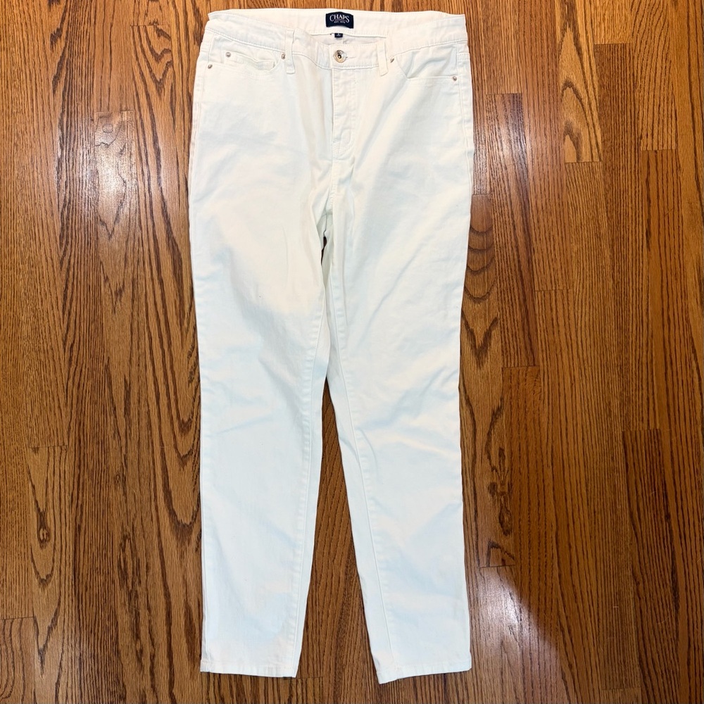 Chaps White Skinny Jeans (8)